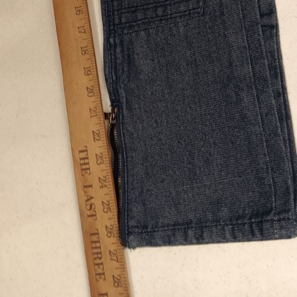 Rocawear Biker Jean Taper Mid Rise Mid Wash Black 8 Pocket Rib Leg Zip Ankle W30 - Picture 9 of 12